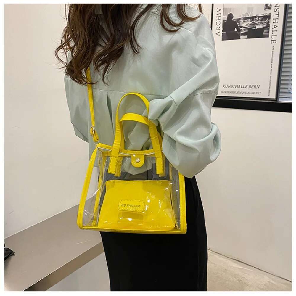 2025 New Oblique Shoulder Detachable Shoulder Strap Sports Field Approved Bag Designer Women's Transparent Wallet Trendy Shoulder Bag