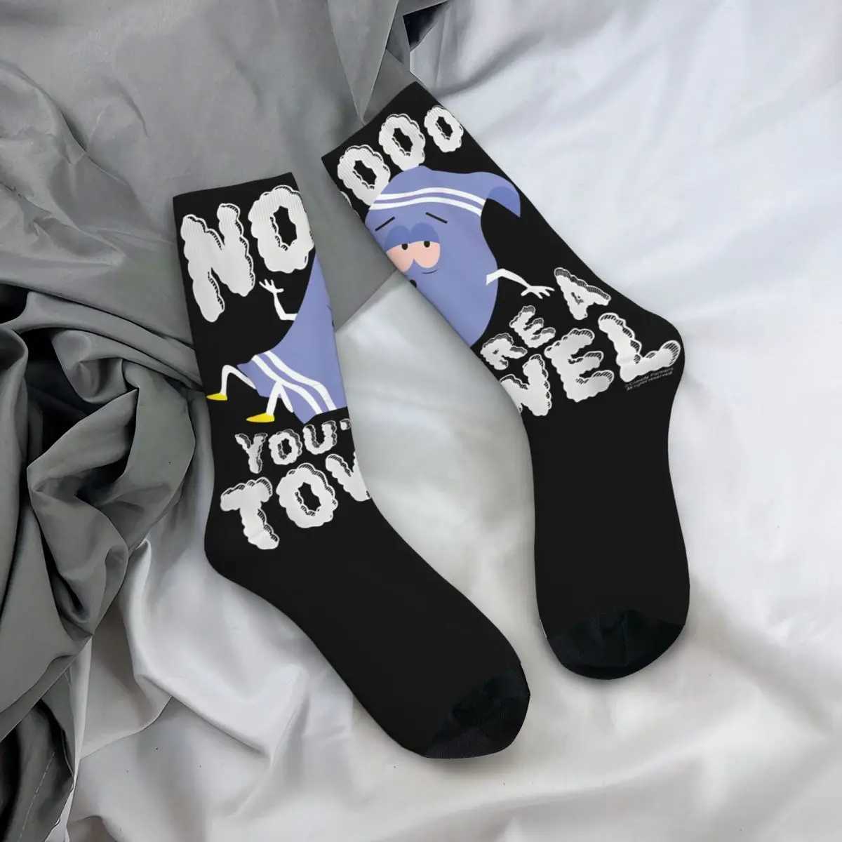 Fashion Women Men Southpark Towlie Noooo Youre A Towel Theme Socks Product Middle Tube Socks Comfortable Wonderful Gifts X250319