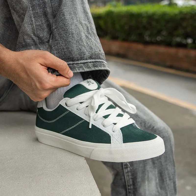 Joiints Green Puffy Tgue Skating Shoes Vcani Casual Shoes Short and Fat Sports Shoes Breathable Lace Upper Non slip Outsole Y250318