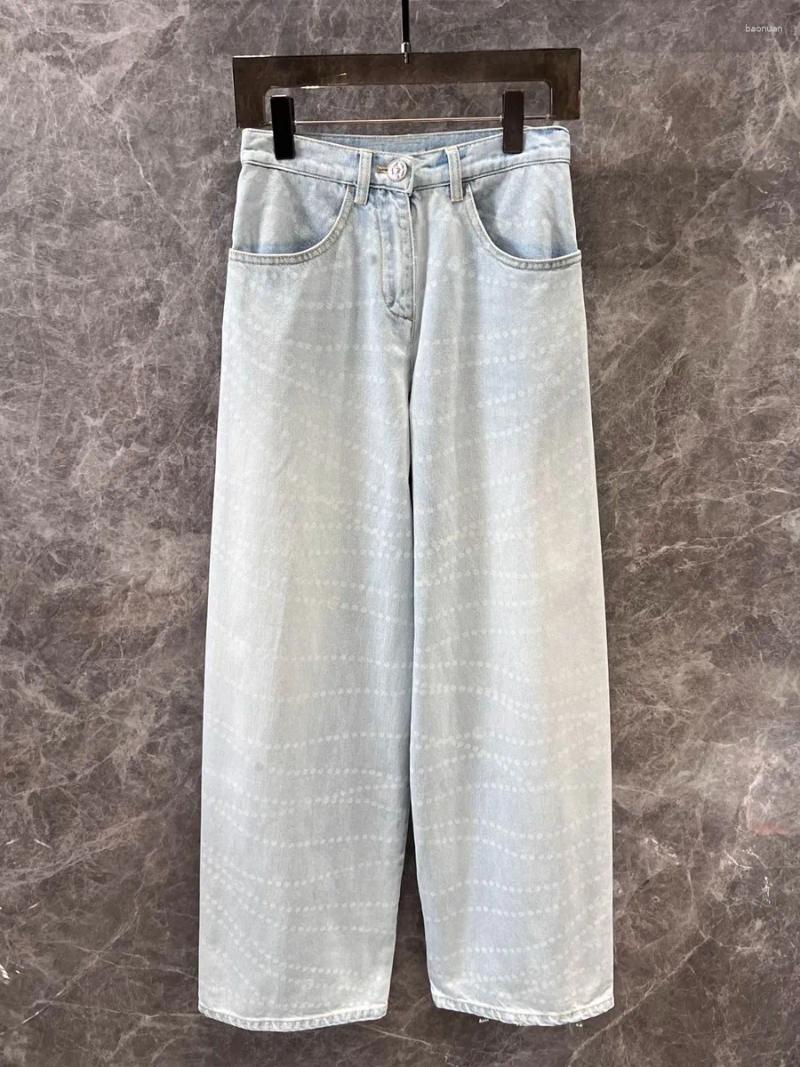 Women's Jeans 25 Spring/Summer Product Chain Printed Wide Leg