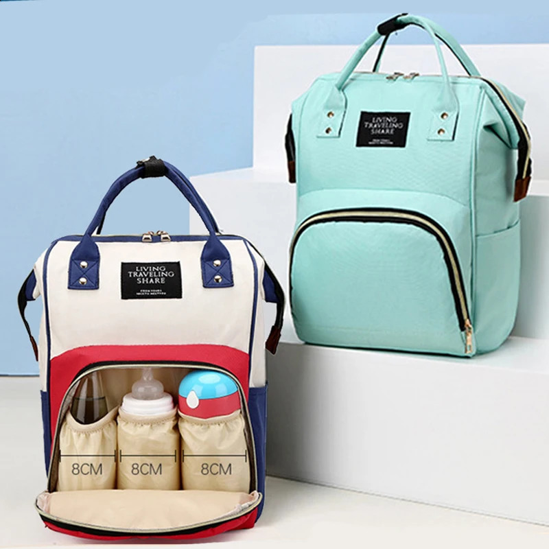 Large Capacity Canvas Mummy Bag Multifunctional Baby Bottle Thermal Insulation Travel Storage Bag Fashion Mummy Bag Hanging Bag 250319