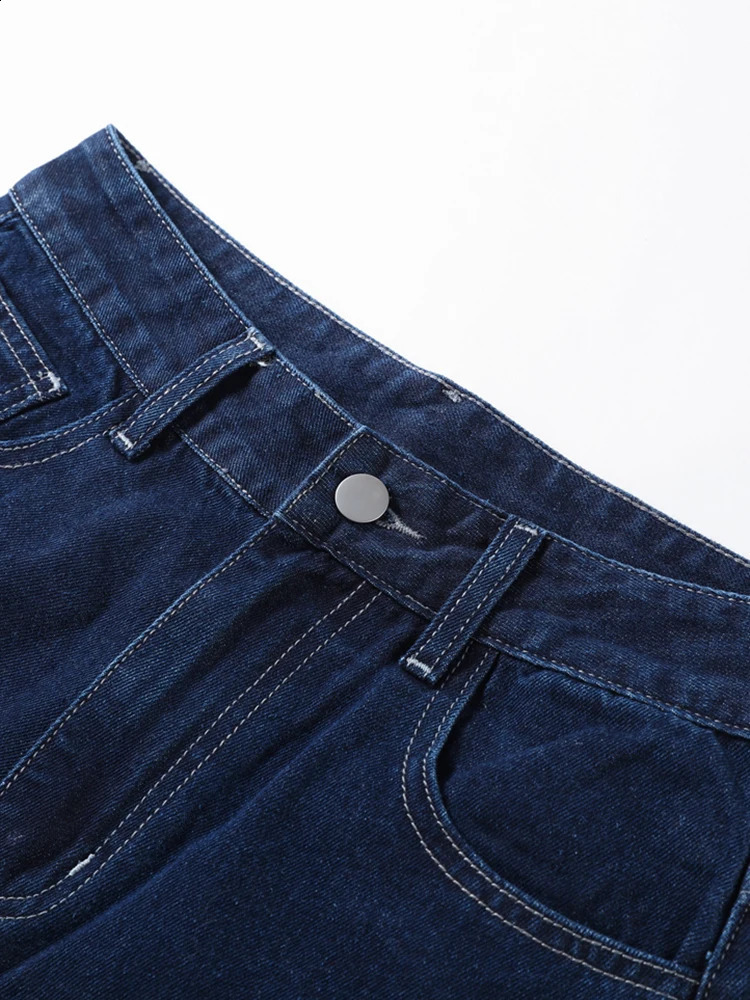 Collar with womens denim jacket 2piece set ultrathin packaging straight wide leg jeans retro elegant 250317