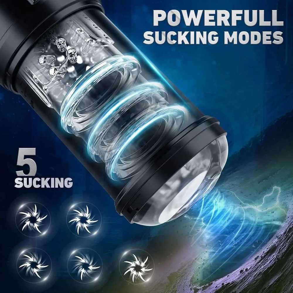 Automatic stimulation sucking rotating artificial vagina male masturbation pocket cat penis stimulation male adult sex toyXJ250319