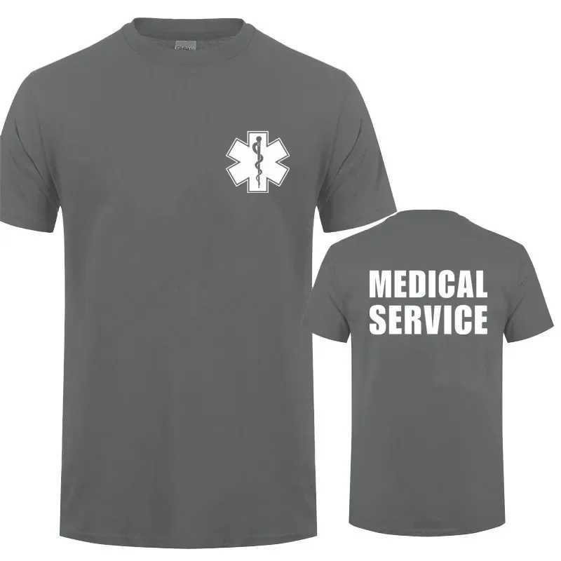 EMT nursing emergency medical service T-shirt mens casual T-shirt short sleeved mens cool top mens cotton short sleeved summerT250318