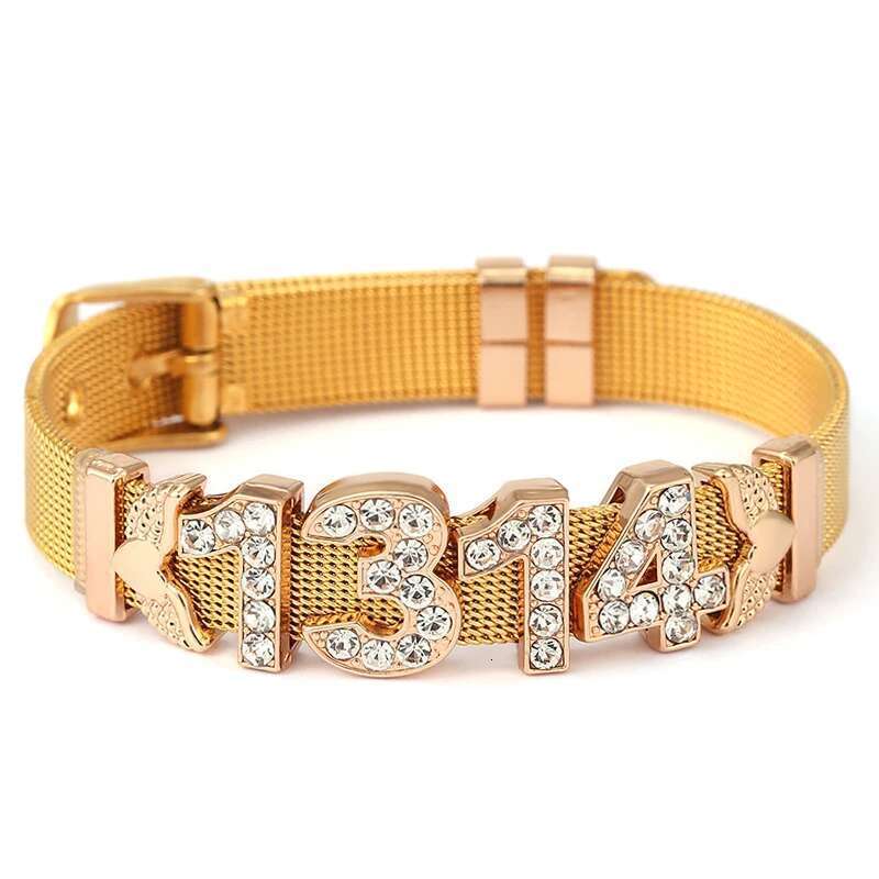 10mm Crystal Feather 1314 Beads Charm Bracelets DIY Mesh Keeper Bracelets Pulseras Mujer For Women Men Best Fashion Jewelry Gift