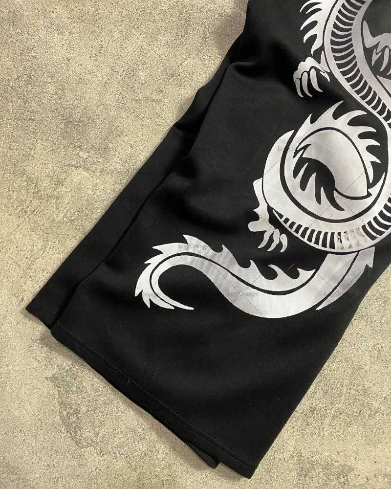New Chinese Style Dragon Print Fashion Loose Wide Leg Pants Men Retro Harajuku Y2K Casual Versatile Oversized Sweatpants Women X250319