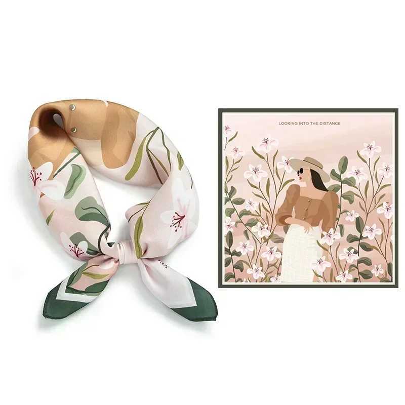 Summer Silk Scarves for Wan Beautif Pattern Smooth Touch scarf Summer Sun Protection Silk Scarf X250319