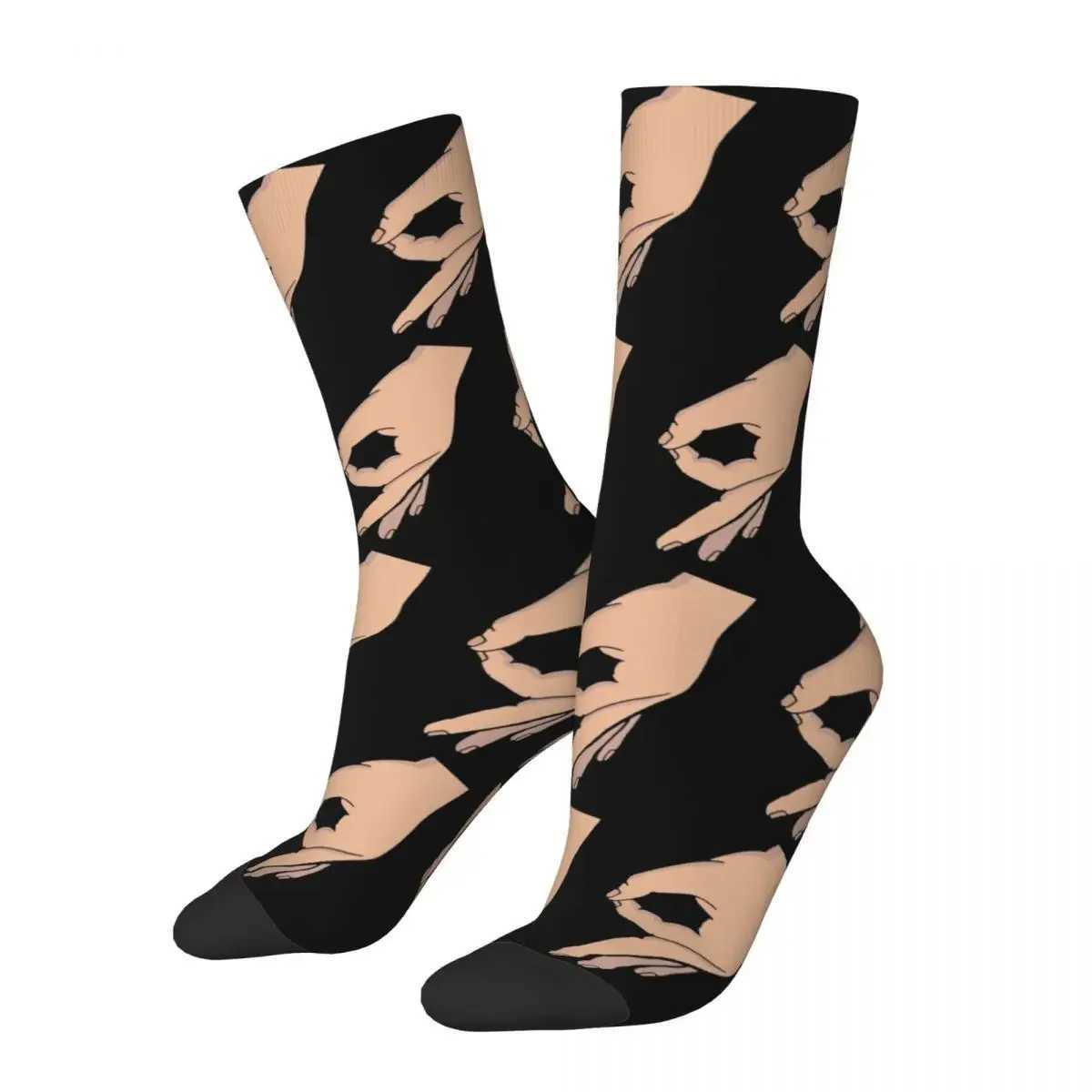 Circle Game Hands fun Gotcha meme makes you look like Harajuku socks high-quality stockings seasonal neutral gift socks X250319