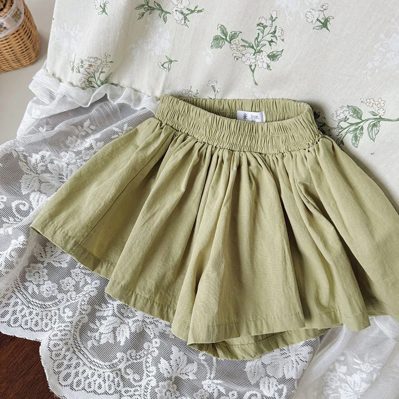 XTY-Girls Short Culottes Summer Western Style Childrens Summer Clothing Girl Outerwear Baby Loose Thin Children Short Pants Fas 250319