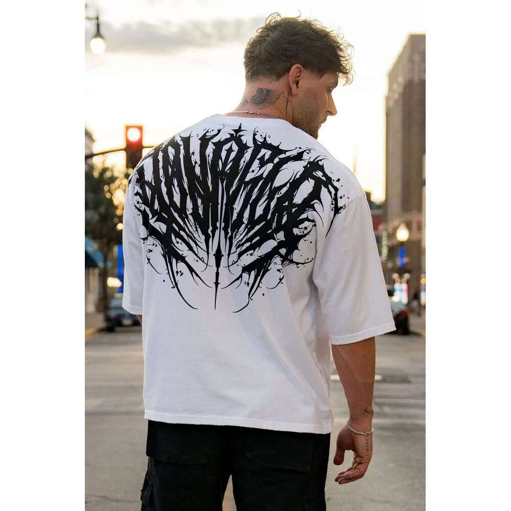 YA American style new spring/summer men's T-shirt, men's casual loose fashion brand printed cotton short sleeved sportswear
