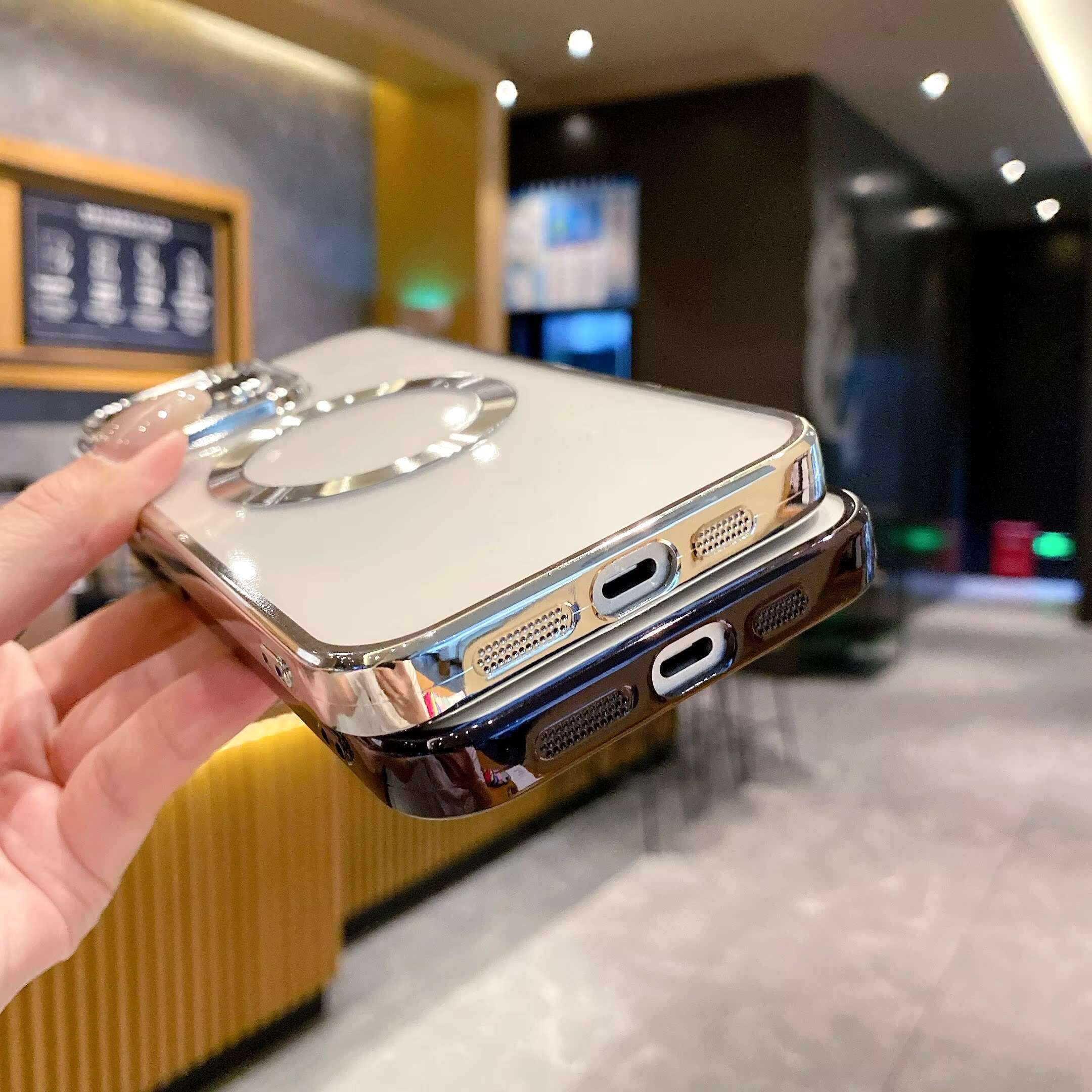 Transparent Magnetic Case iPhone 14 13 12 11 15 Pro Max 15Pro Soft Silicone Electroplate Full Lens Camera Cover for IPhone16