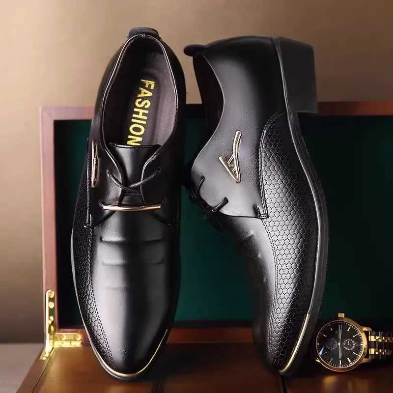 Brown Business Social Shoe Mens Black Mens Formal Shoes Party Leather Casual Set 2024 Trend Elegant Classic Official NewXJ250319