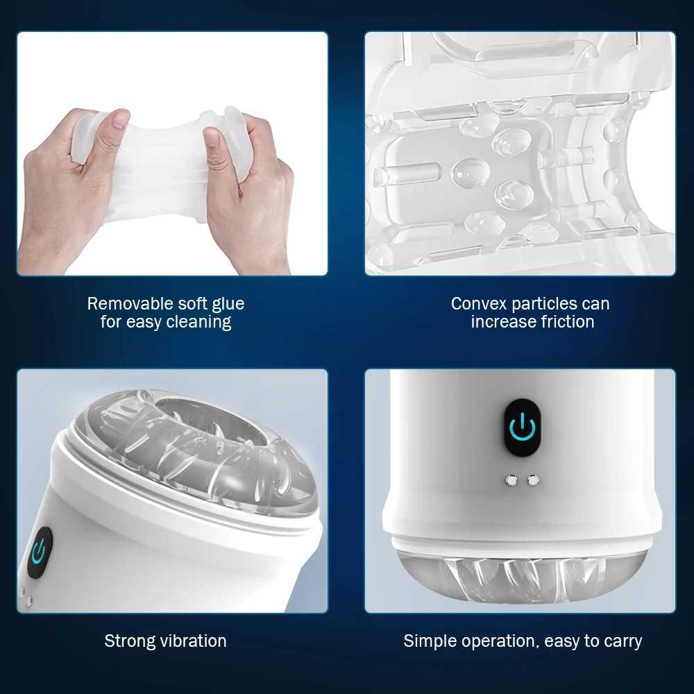 Dual motor automatic male masturbator with 10 vibration modes Glans trainer machine stimulator male machine vibrator adult sex toyXJ250319