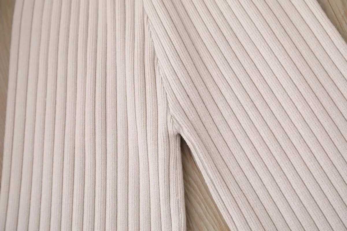 2024 Autumn New Knitted Wide Leg Pants Korean Boys and Girls Woolen Pants Childrens Casual Pants Loose Stripes TrouserT250318