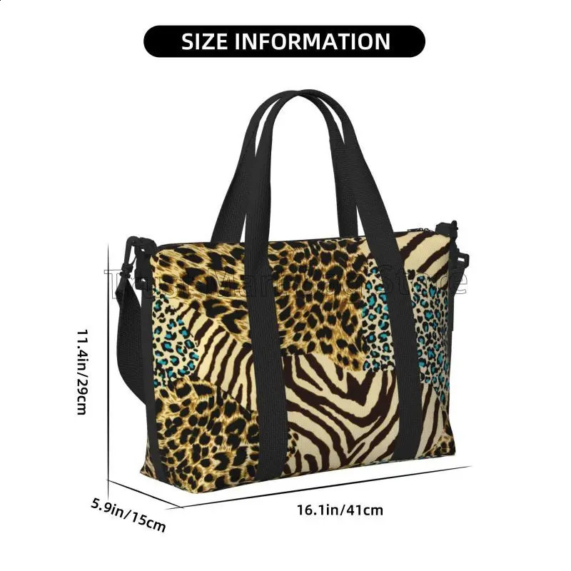 Cheetah Leopard Print Travel Backpack Waterproof Weekend Overnight Handbag Foldable Portable Sports Fitness Yoga Bag 250317