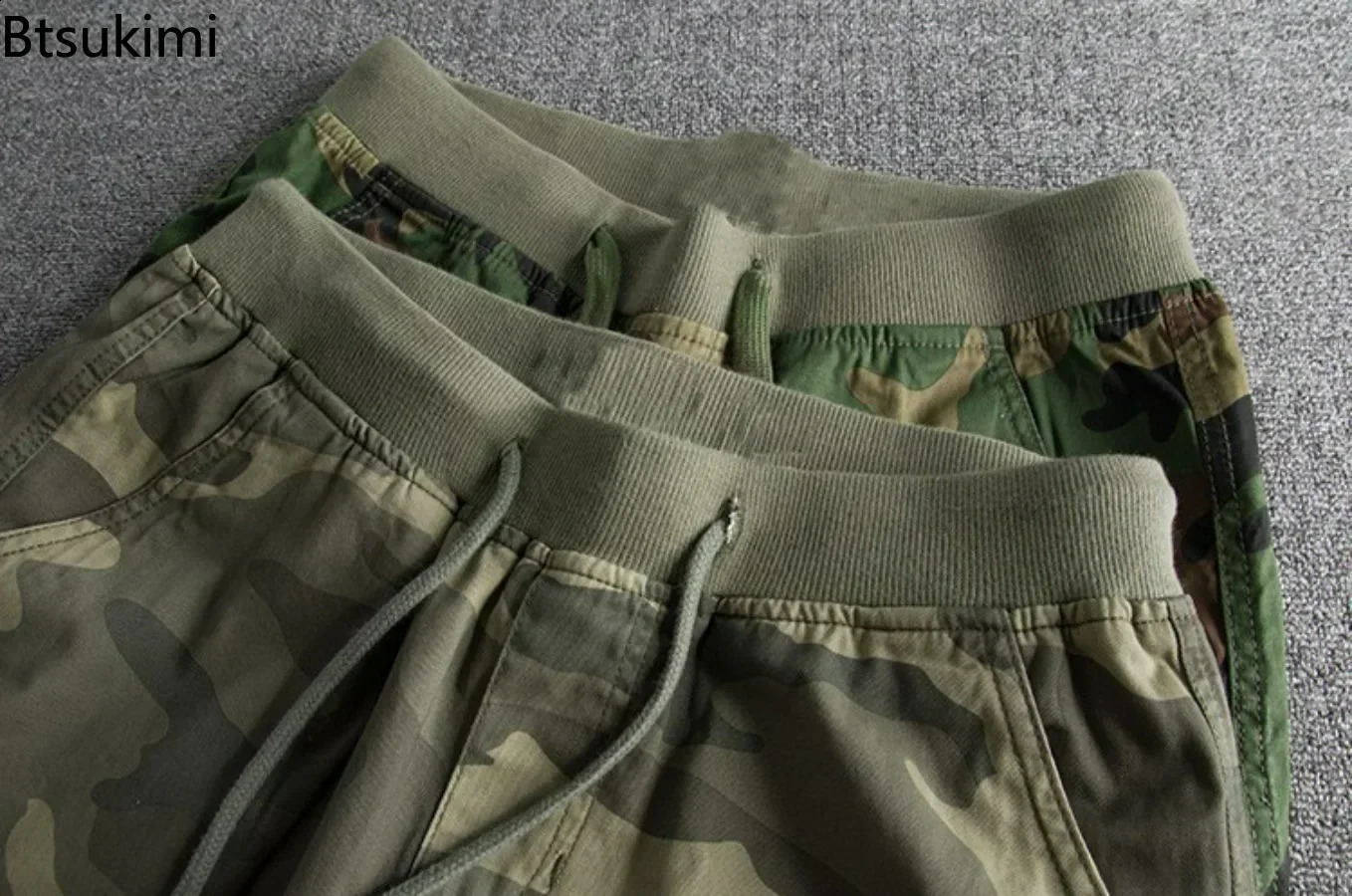 Summer high-quality camouflage shorts mens casual shorts fashionable elastic waist comfortable loose mens sports pants 250317
