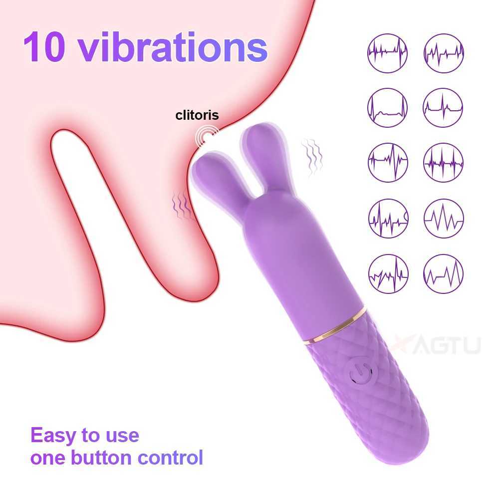 Powerful USB Charge Mini Bullet Vibrator for Women 10 Speeds Clitoral Stimulator Erotic Masturbation Adult Goods Sex Toys W250319