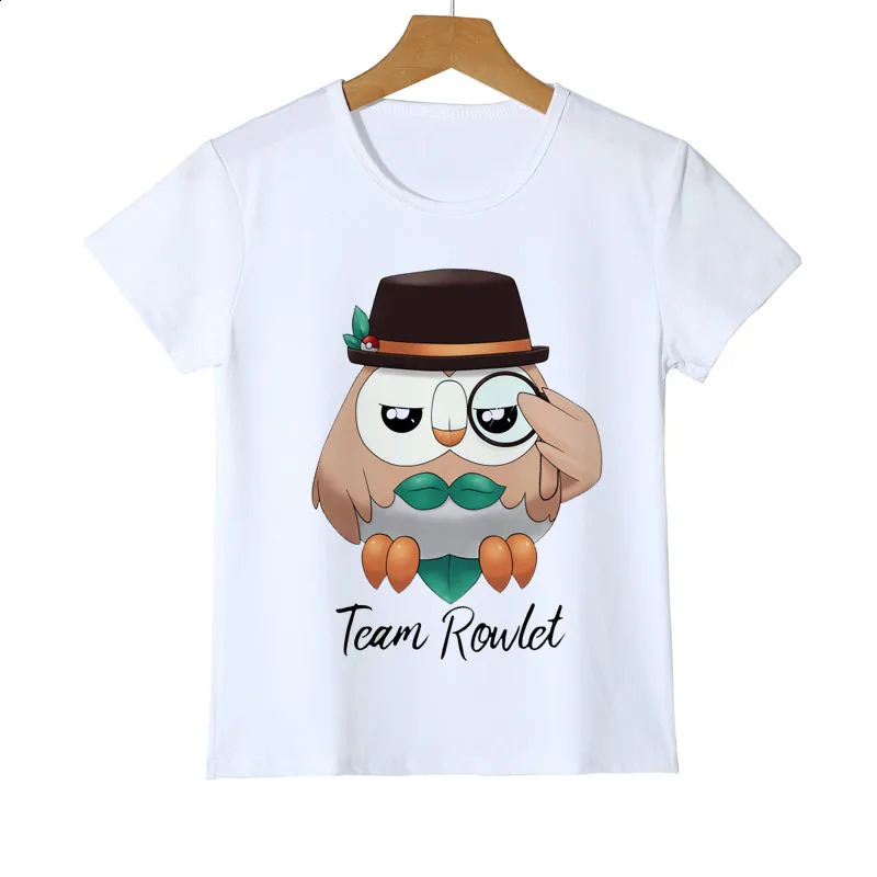 Fashion Kids Short Sleeve Owl Print T-shirt Summer Boys Casual Tops Girl Cool Hipster Tee Cute Animal n T shirt 250319