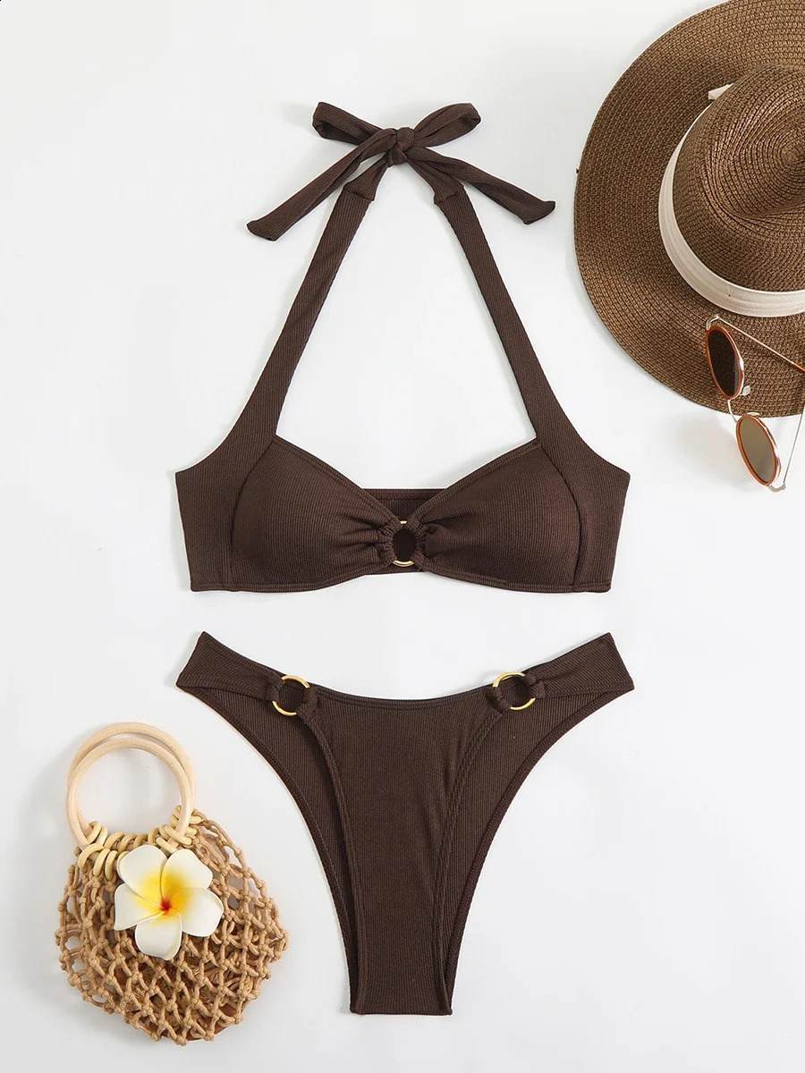Sexy womens swimsuit summer bikini two-piece swimsuit womens beachwear camisole bikini set swimsuit 250314