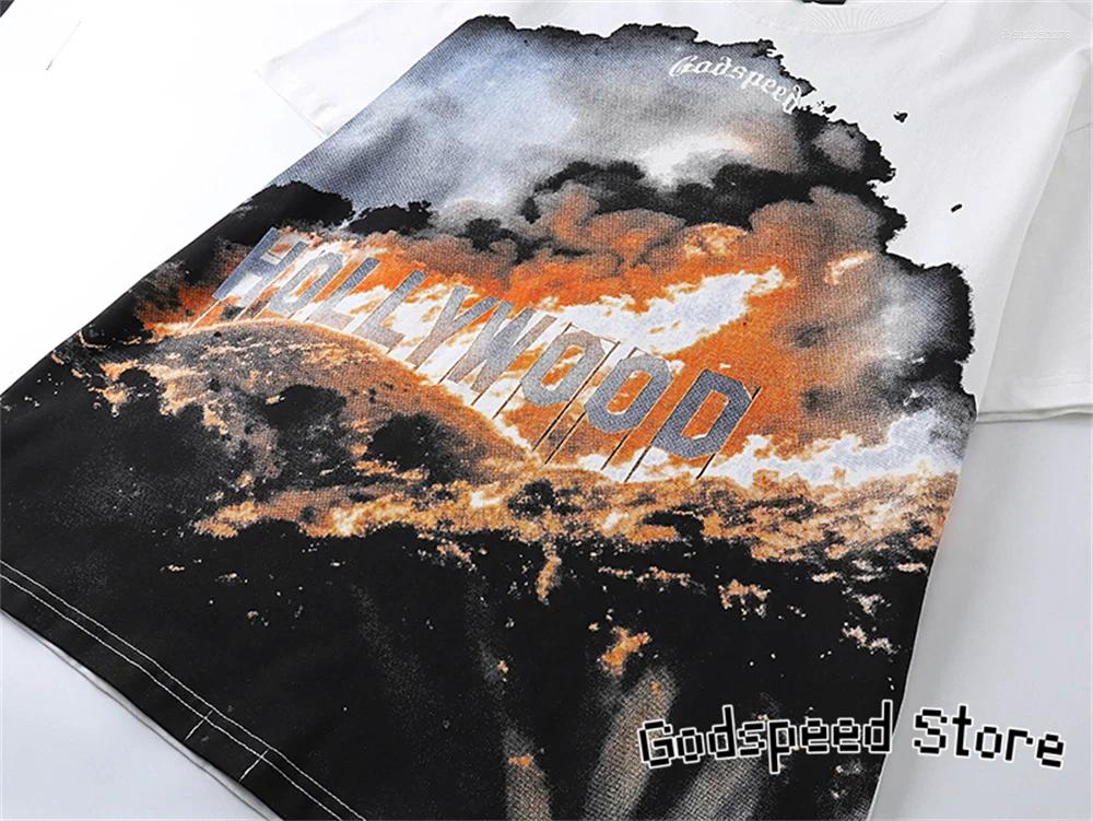 Men's T Shirts 25SS Short-sleeved T-shirt Personality Skull Print Streetwear Loose Casual Men Couple Hip Hop Tee Top