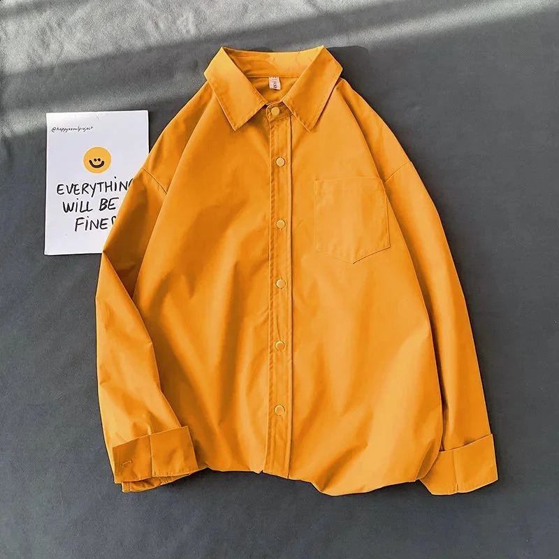 Casual colored womens shirts and Korean matching chic long sleeved office jackets 250319
