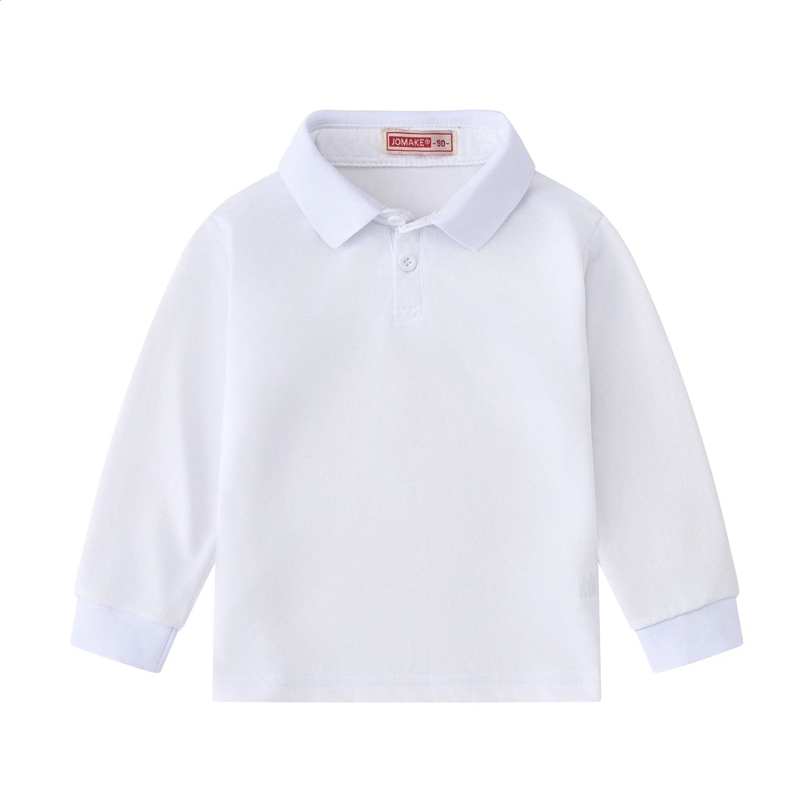 Autumn children cute lapel long sleeve POLO shirt long sleeve T-shirt solid color Joker fresh casual shirt 250319