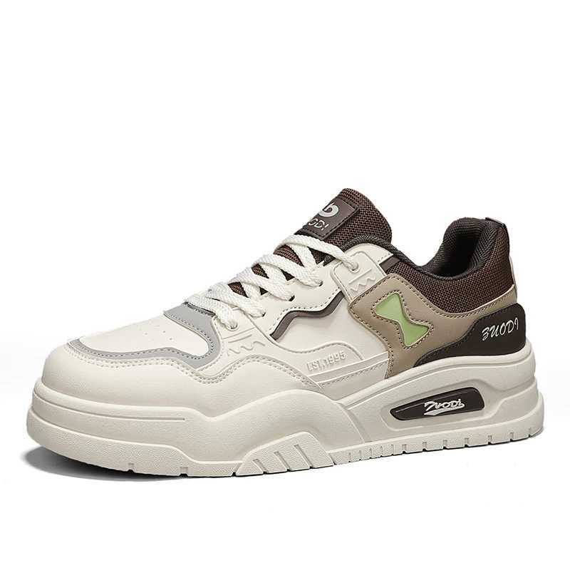 Mens thick soled comfortable casual shoes four season soft anti slip outdoor walking shoes student fashion sports board shoes Z250319