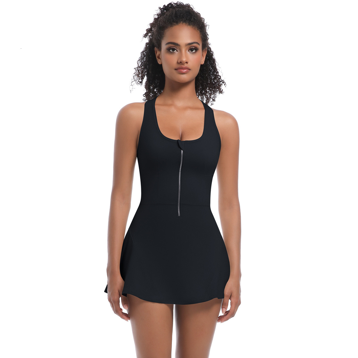 New tracksuit nude anti glare base sports dress, outdoor running jumpsuit, fitness yoga tennis skirt leggings