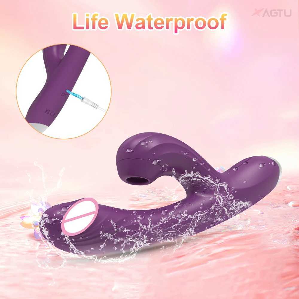 Suction cup vibrator for female vacuum clitoral stimulation clitoral suction cup 2-in-1 G-spot dildo female sex toy adult product W250319