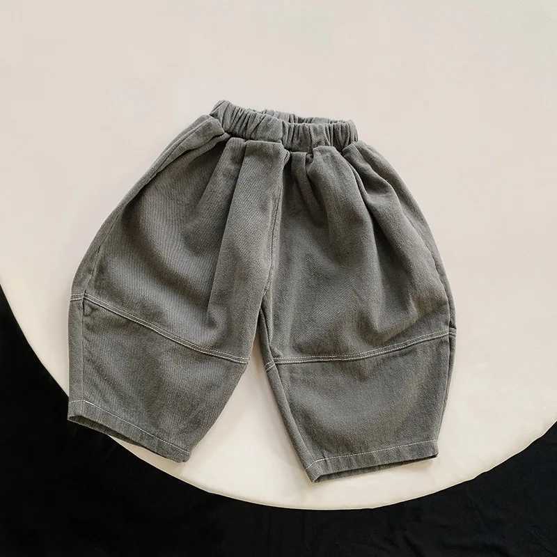 2025 Spring New Childrens Harem Pants Loose Kids Wide Leg Pants Fashion Baby Trousers Boys Girls Casual Pants Children ClothesT250318