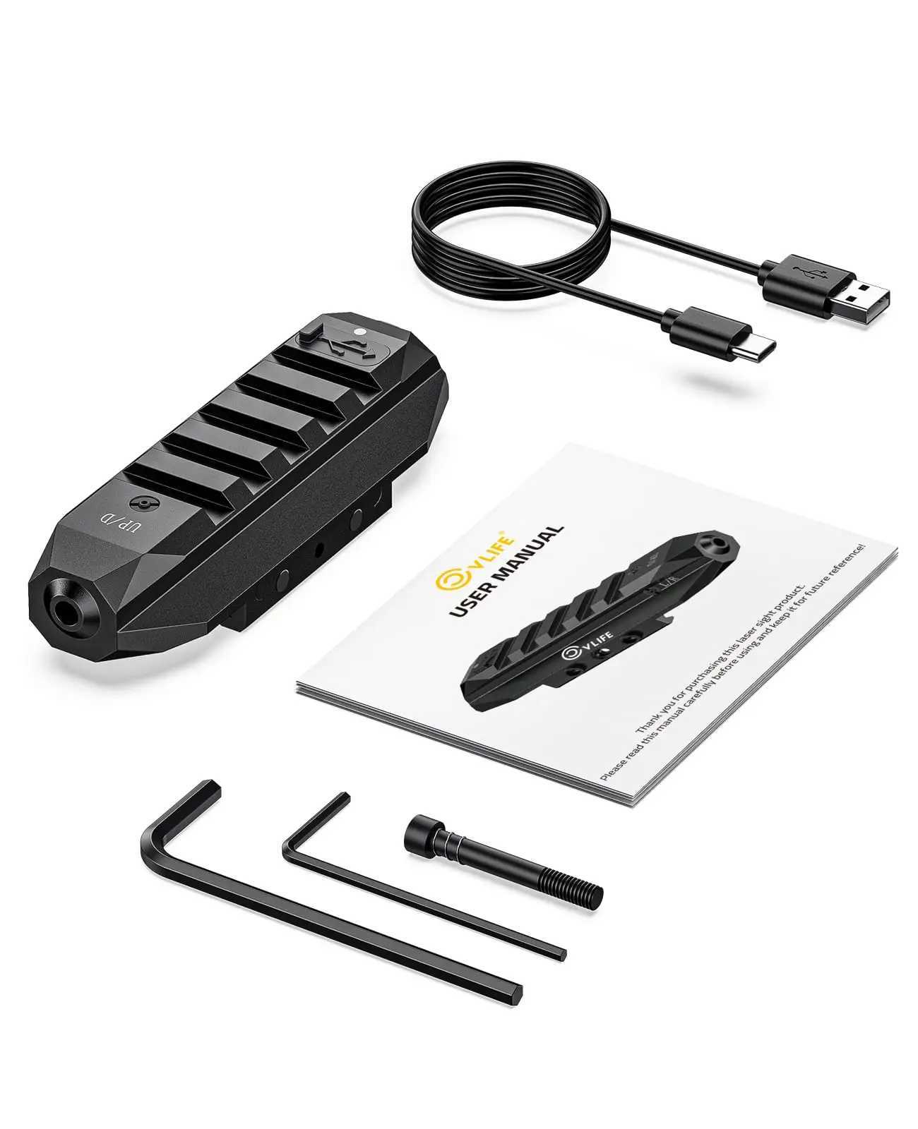 CVLIFE Picatinny green laser sight for tactical rifle charging long battery life strobe mode hunting X250319