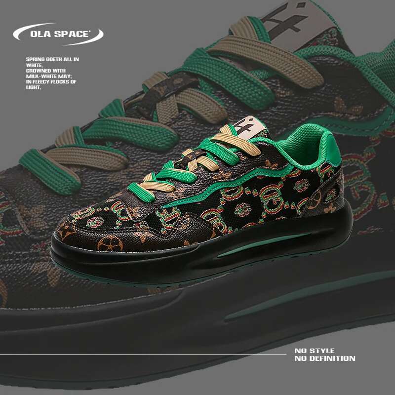 2025 New Men's Printed Trendy Designer Fashion Shock Absorber Board Day Wear Outdoor Casual Shoes