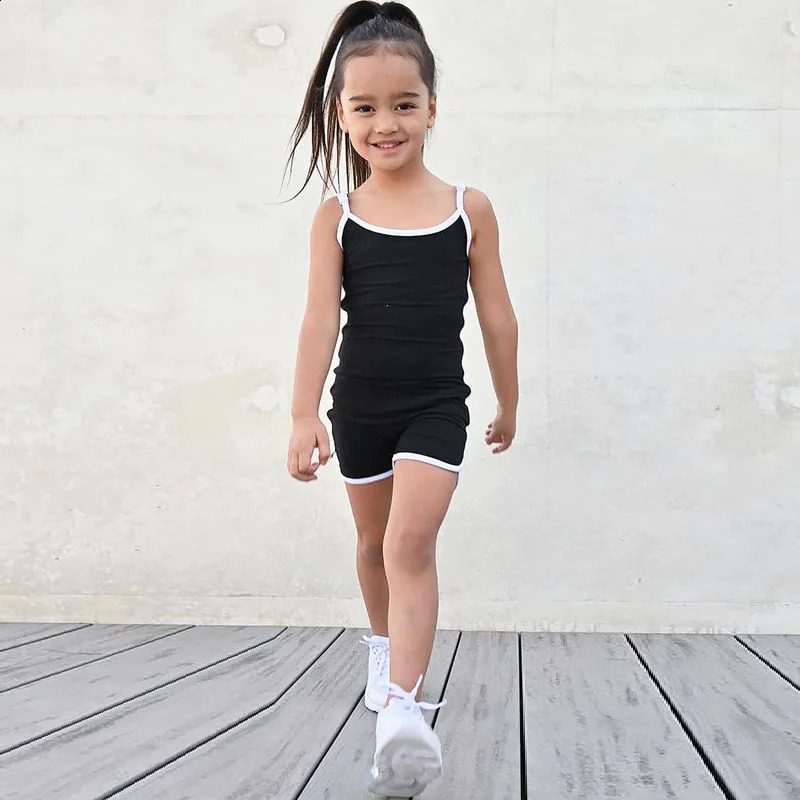 Mother And Daughter Yoga Overalls Women Girl Summer Clothes Family Look Matching Outfits Clothing Mom Me Sleeveless Jumpsuits 250319