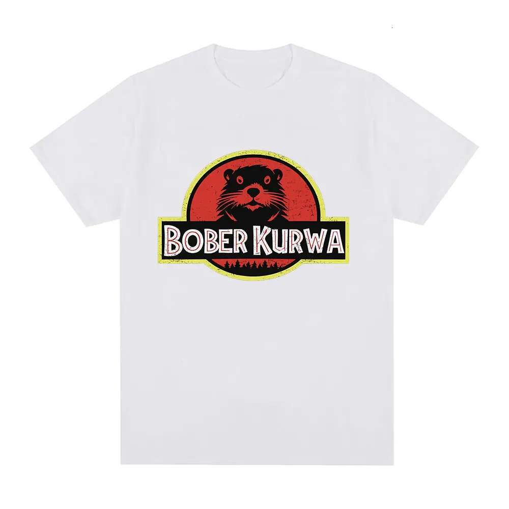 Bober Kurwa Bobr Funny Meme Graphic T-Shirt Men's Women Fashion Hip Hop Short Sleeve Loose T-Shirts 100% Cotton Cozy T Shirts
