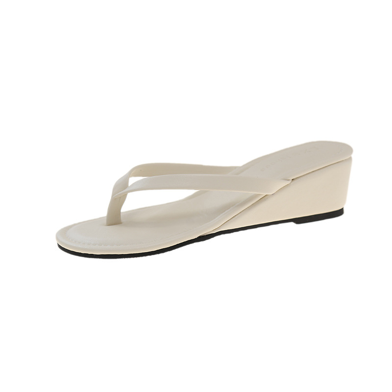 Wedge slippers High heels with pinch toes Designer free Shipping Women wear flip-flops 2025