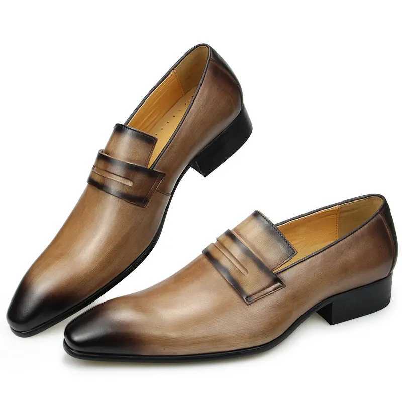 NEW Mens Luxury Loafers Cowhide Wear-resistant and Comfortable Leather Shoes Daily Dress Fi Office Formal Shoes LeatherXJ250319