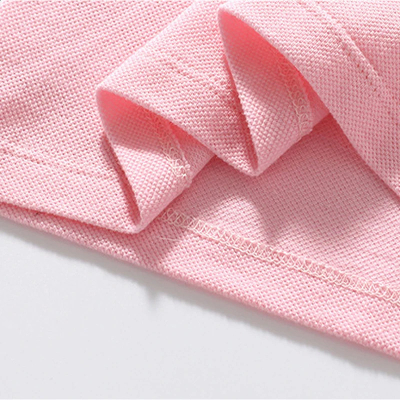 Little maven Girls Polo Shirts Summer Girls Shorts Sleeve Shirts Solid Pink Colors Childrens t-shirts for Girls Clothes 250319