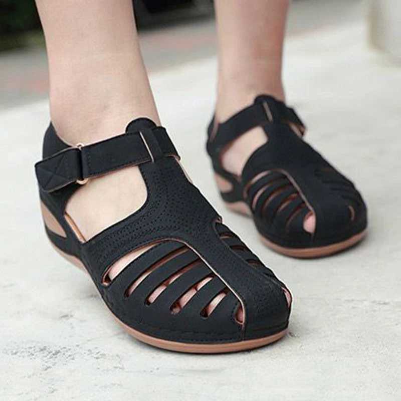 New Arrival New womens sandals high-end orthopedic Bunion Corrector apartment casual soft soled beach wedge vulcanized shoes Zapatillas De Mujer T2503