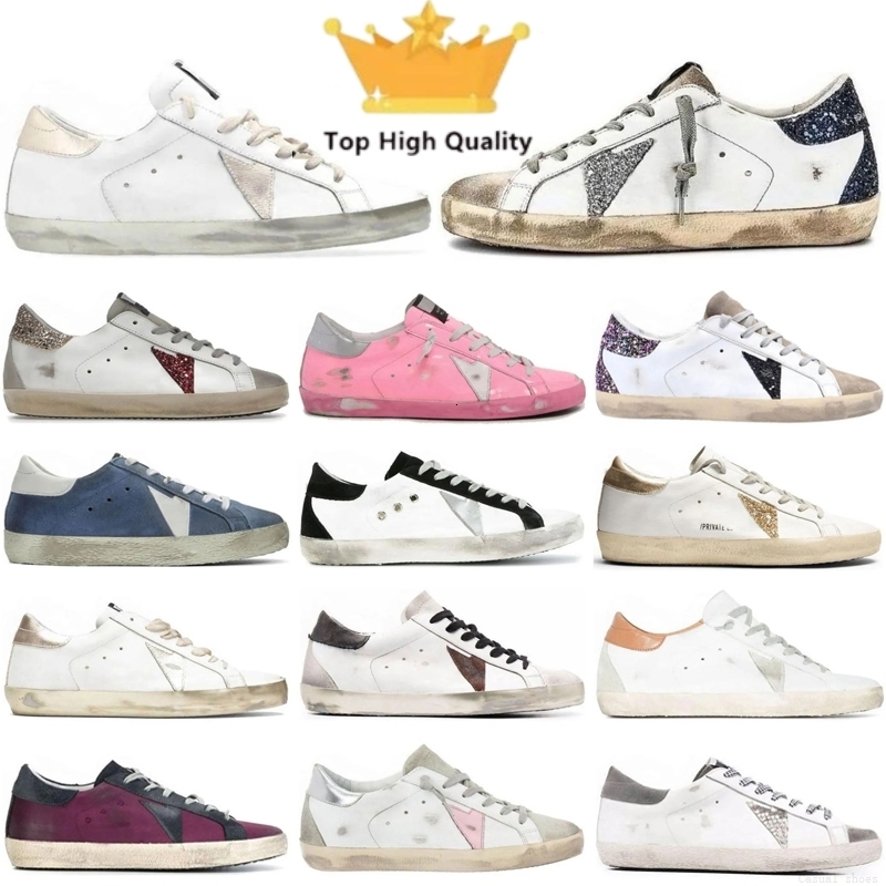 Designer Loafers Golden Sneakers Super-star S Shoes Leather Italy Dirty Old Shoe Women Men Black White Ball Casual Star Trainers 35-45