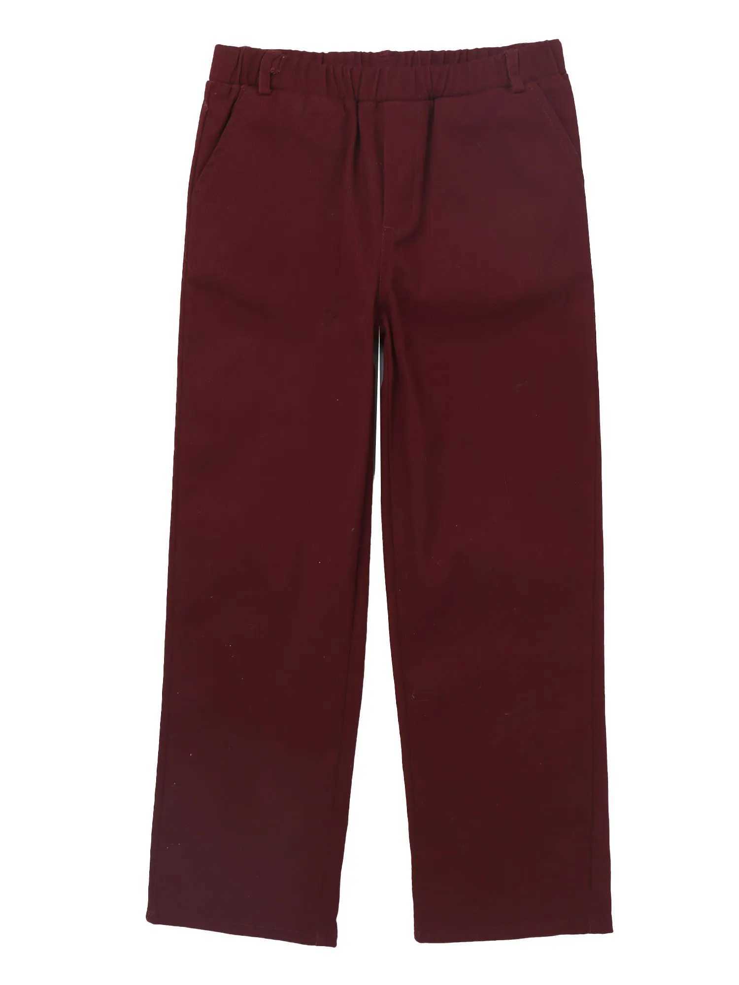 Spring and Autumn Childrens Boys Trouser Elastic Band Loop Pants School Boys Official Wedding Birthday Party Performance Costume NewT250318