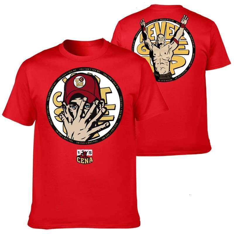 2025 John Cena Short-Sleeved T-Shirt Men's Pure Cotton European And American Loose Top Youth Casual Half-Sleeved Summer Print