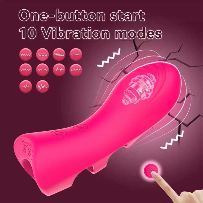 Finger Vibrator For Female Clitoral G Spot Stimulator Nipple Massager Sexual Plea Mini Couple Sex Toy For Women Adults 18 W250319