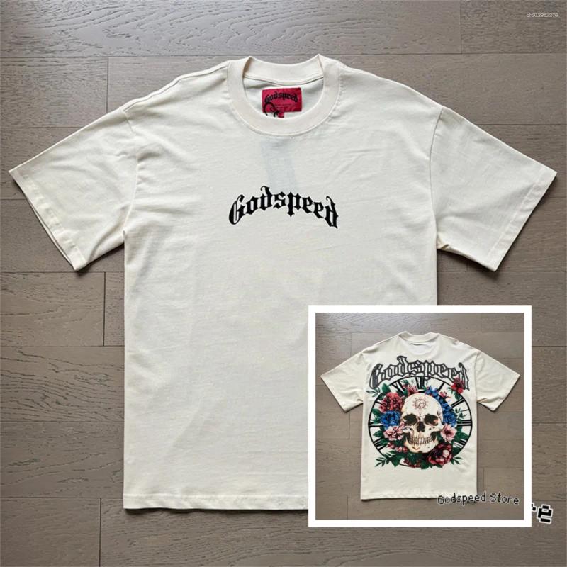 Men's T Shirts 25SS Short-sleeved T-shirt Personality Skull Print Streetwear Loose Casual Men Couple Hip Hop Tee Top