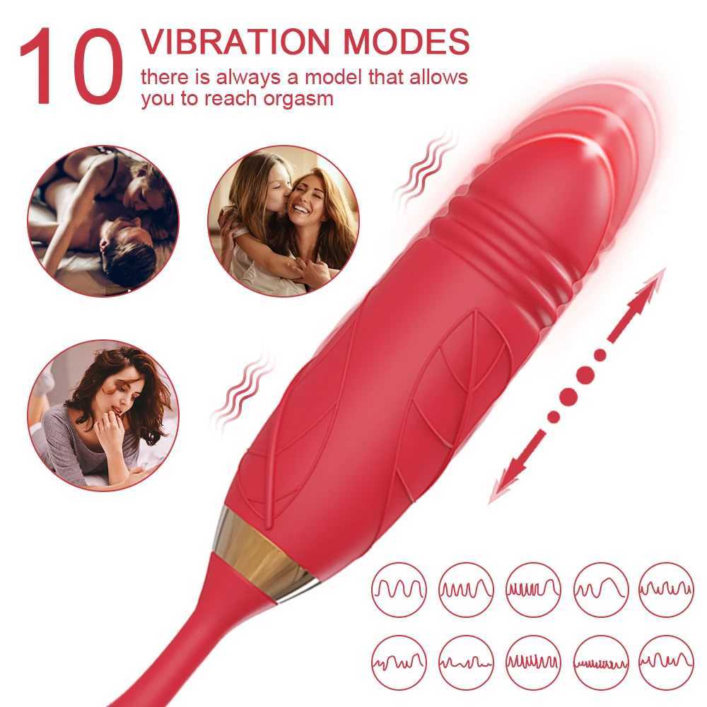 2-in-1 tongue licking vibrator for female labia massager stimulator with stimulating vaginal vibrator sex toy female masturbator W250319