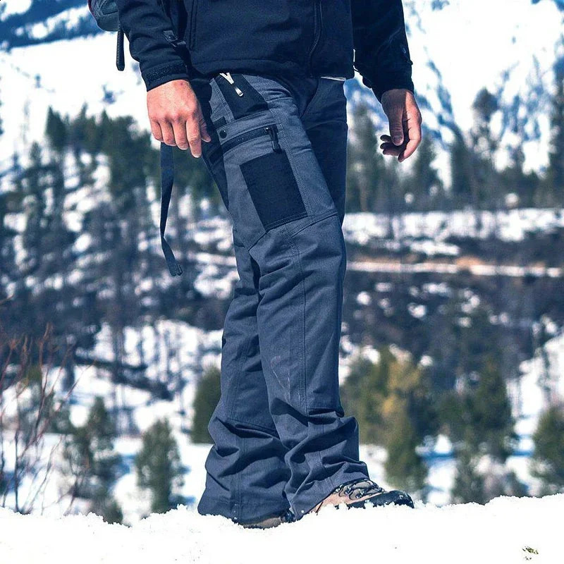 Wear resistant work pants for men multi pocket direct cargo handcart outdoor jogging tactical spring and autumn leisure 250319