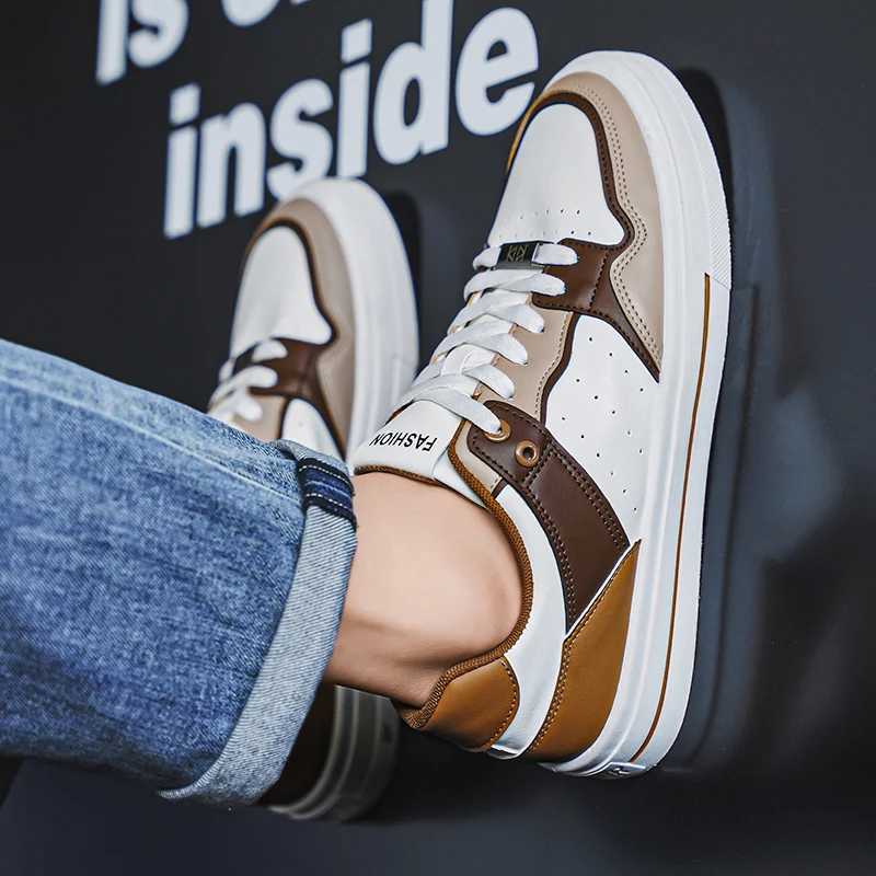 2025 Mens Sports Shoes Mens Casual Sports Shoes Lightweight PU Leather Breathable Shoes White Tinian Shoes Zapatillas Hbre Y250318