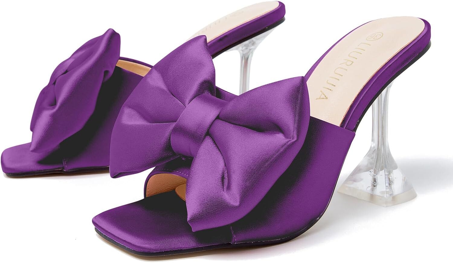 2025 New With Box Designer sandals Women's bow, high heels, dress, sandals, one foot kick, party, dance, wedding, bride's shoes