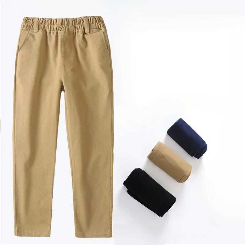 Black Navy Blue Khaki Childrens Clothes Long Pants Spring Childrens Navy School Uniform Student Suit Pants Boys Girls ClothesT250318