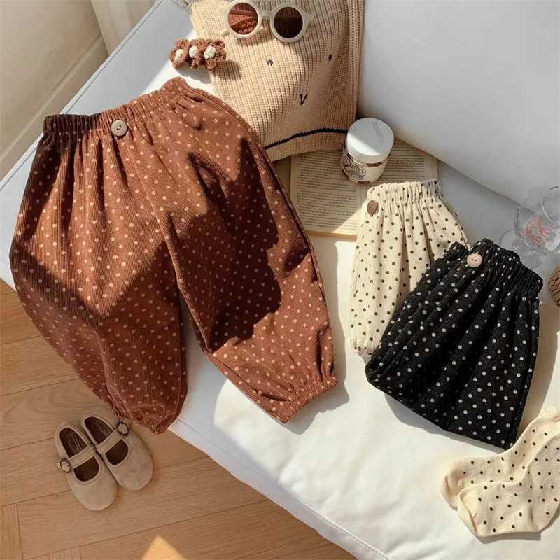 Toddler Korean Casual Clothes Spring Autumn Baby Retro Loose Boy Children Outdoors Harem Pants Printed Girl Kid Fashion TrousersT250318