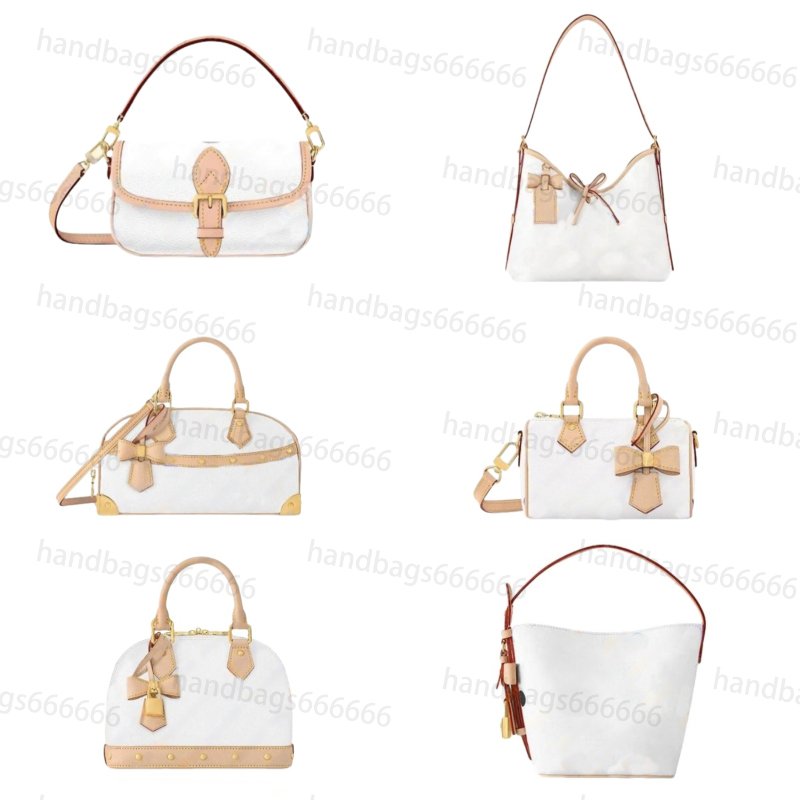 White tote bag designer bag leather murakami bag women fashion vintage multicolor bucket handbag crossbody luxury shoulder bags classic beach clutch simple te102